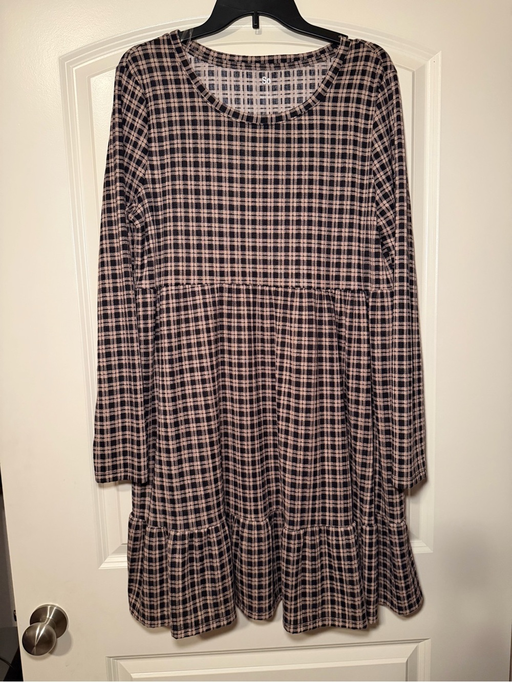 Brown Plaid Dress